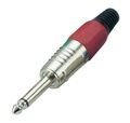 Connettore Jack 6.3mm mono - rosso B9086