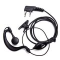 Auricolare per walkie talkie BAOFENG microfono e tasto PTT doppio Jack 2 Pin TBD06057193 E9183