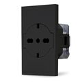 Presa 2P+T 16A bipasso Schuko nera linea ZEN MAPN214N 0793541341694 02296