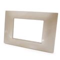 Placca 3P Tecnopolimero 12x8cm Champagne compatibile Vimar Plana 6970597464100 6003-13 EL1962