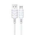 Cavo per ricarica e sincronizzazione microUSB 2m 2.4A bianco KSC-716