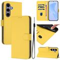 Custodia a portafoglio in pelle PU per Samsung Galaxy S25 5G con cordino giallo limone EDA007228703K B2034