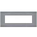 Placca 7 posti grigio compatibile Vimar Arkè 0793541339752 R9007-8 EL2249