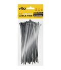 Fascette fermacavi autobloccanti nere 2.5X150mm - 100 pezzi 6972538047526 7100240 EL131