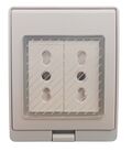 Box stagno da parete IP55 con 2 prese 10-16A E6190 8053323556114Box stagno da parete IP55 con 2 prese 10-16A E6190 8053323556114