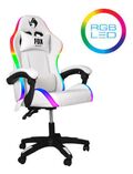Sedia da gaming bianca con illuminazione LED RGB CH008