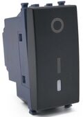 Interruttore bipolare nero compatibile Vimar Arké 0793541340031 902N EL288