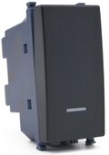 Invertitore unipolare con spia luminosa nero compatibile Vimar Arké 0793541340123  964N EL276