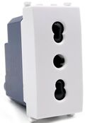 Presa bivalente 16A 250V bianca compatibile Vimar Arké 0793541340284 EL208