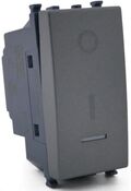 Interruttore bipolare con spia grigio compatibile Vimar Arké 0793541340055 962G EL369