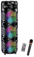 Cassa acustica ricaricabile con telecomando e microfono wireless 3x8" 40W KK-8303  6921042153322