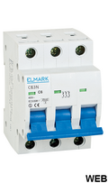 Interruttore magnetotermico 6kA 4A 3P curva C Elmark EL2528 41304N 3800131126788