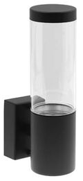 Lampada applique da parete nera 1xGU10 IP44 Φ60x220x108mm 6972538040817 3241400 EL3086