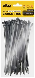 Fascette fermacavi autobloccanti nere 3.6X150mm - 100 pezzi 6972538047564 7100280 EL217
