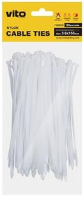 Fascette fermacavi autobloccanti bianche 3.6X150mm - 100 pezzi 6972538047557 7100270 EL1767