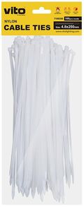 Fascette fermacavi autobloccanti bianche 4.8X250mm - 100 pezzi 6972538047632 7100350 EL2287