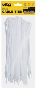 Fascette fermacavi autobloccanti bianche 4.6X200mm - 100 pezzi 6972538047618 7100330 EL241