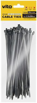 Fascette fermacavi autobloccanti nere 2.5X200mm - 100 pezzi 6972538047540 7100260 EL2498