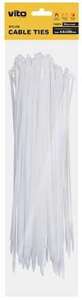 Fascette fermacavi autobloccanti bianche 4.6X300mm - 50 pezzi 6972538047656 7100370 EL3003
