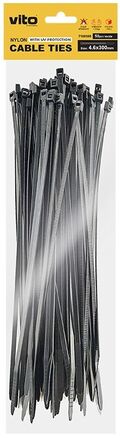 Fascette fermacavi autobloccanti nere 4.6X300mm - 50 pezzi 6972538047663 7100380 EL3137