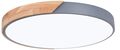 Plafoniera LED rotonda da soffitto effetto legno 40 cm grigia 24W 3CCT EDA002470203D 8055598010315 B7987