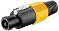 Connettore speakon 4 poli giallo E9055