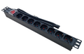 Multipresa 8 posti spina europea per armadio rack 19" con interruttore luminoso EL-LDM-PDU-16A 8053323556336
