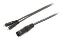 Cavo Stereo XLR 3p (M) - 2x RCA Maschio 5m Grigio Scuro SWOP15200E50 8717534024236 WB1150