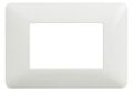 Placca in metallo bianco 3 posti compatibile Matix EL2222 7803-1 3P 6970311026072