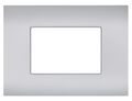 Placca 3 posti argento compatibile Vimar Arké 0793541339608 R9003-9 EL350
