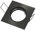 Supporto quadrato per faretto da incasso 80x80 nero 6972538045690 2012940 EL2071