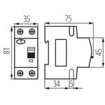 Interruttore magnetotermico differenziale 6kA 25A 2P KRO6 Kanlux  5905339232113 23211 KA2143
