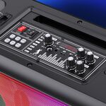 Cassa acustica portatile con tracolla 2x6.5" 30W Luce LED Bluetooth/Radio/USB KSC-1001