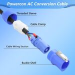 Cavo di alimentazione schuko a powercon tipo A 1,5 mm² 1m SP658