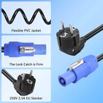 Cavo di alimentazione schuko a powercon tipo A 1,5 mm² 1m SP658