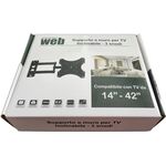 Supporto a muro per TV LED LCD 14-42'' inclinabile 3 snodi nero STAND400 8053323559153