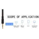 Adattatore audio telato 20cm 1x jack 3.5mm maschio 2x jack 3.5mm femmina microfono-cuffie
 A1609