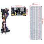 Kit breadboard MB102 830 punti con cavi jumper e modulo di alimentazione WB1668