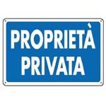 Cartello segnaletico "Proprietà privata" 30x20cm 8024814021091 7778 WB2004