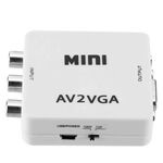 Mini convertitore da AV Audio ad VGA/jack audio WB2378