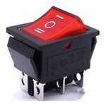 Interruttore a bilanciere DPDT ON/OFF/ON 6 Pin 3 Posizioni 6A 250V 10A 125V con luce LED N457