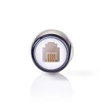 Adattatore per telecomunicazioni anti-torsione RJ10 maschio-RJ10 femmina TCGP90950BK 5412810283057 ND4140