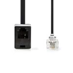Prolunga per cavo di telecomunicazioni RJ11 maschio/femmina 10m TCGP90205BK100 5412810296842 ND5936