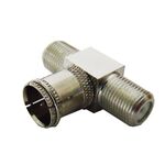Adattatore F Maschio a Doppia Presa F Femmina – Connettore a T MT452