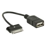 Sincronizzazione e Ricarica Samsung 30-Pin Maschio - USB A Femmina 0.20 m Nero 5412810198528 541281019852  VLMB39205B02 ND2825