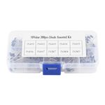 Kit 200 diodi assortiti 10 tipi da 1N4001-1N5819 WB1038