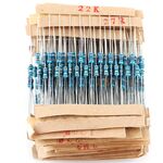 Kit 2600pz resistenze 130 valori 1/4W 0.25W 1 Ω ~ 3MΩ WB821