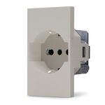 Presa 2P+T 16A bipasso Schuko sabbia linea ZEN 0793541343261 MAPN215S 02280