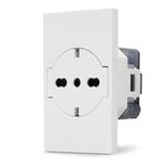 Presa 2P+T 16A bipasso Schuko bianca linea ZEN MAPN214B 0793541341373 02288