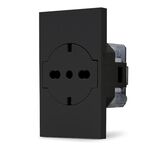 Presa 2P+T 16A bipasso Schuko nera linea ZEN MAPN214N 0793541341694 02296